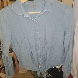 (3/20) Light Blue Denim Blouse